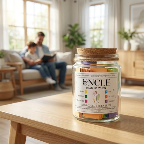 Bible Verse Jar for Uncle – 92 Strength Scriptures - color: Bible For Uncle