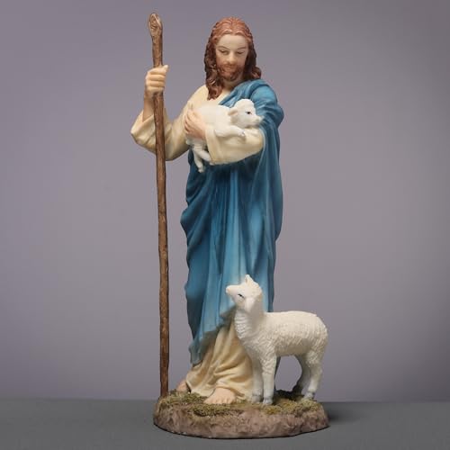 Veronese Design 6 1/4 Inch Jesus The Shepherd Polyresin Hand Painted Religious Collectible Figurine Sculpture