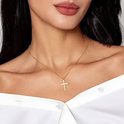 HAXIYA Cross Pendant Necklaces for Women Layered Cross Choker Faith Jewelry - style: Classic-Gold