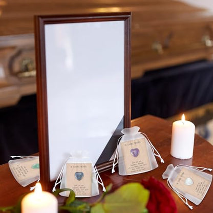 50 Sets Funeral Supplies Celebration of Life Token Bulk, Brown - color: Brown