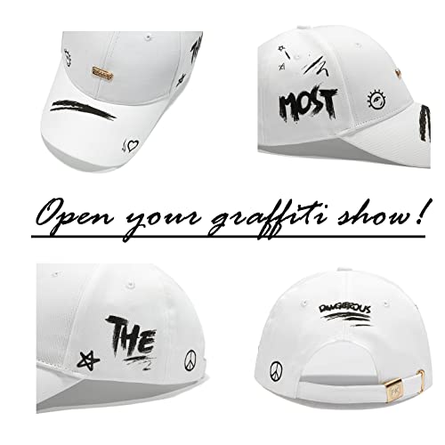 Baseball Cap for Women Men - Adjustable Size Hat - color: Soft White