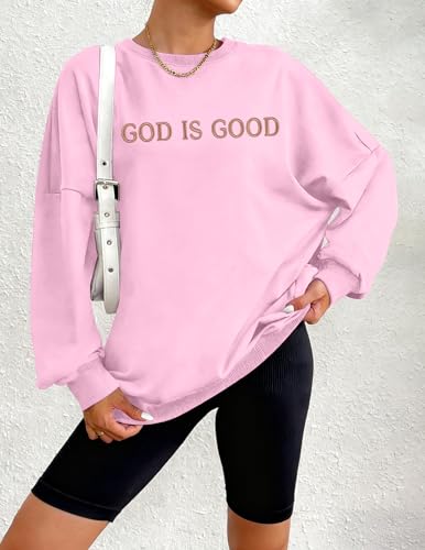 Oversized Sweatshirt for Women Funny Saying Sweatshirts Casual Graphic Pullover Fall Fashion Long Sleeve Shirt - color: Pink-3, size: X-Large