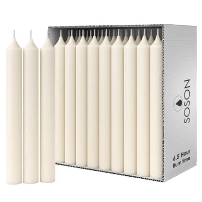 Simply Soson Ivory Household Candles 7 Inch, 45 Pack, Dripless - color: Ivory