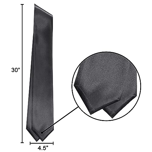 Plain Graduation Stole Sash 60 Inch Unisex Adults Solid - color: Black Stole
