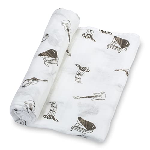 LollyBanks Muslin Swaddle Blanket, 47 x 47 in, Newborn Receiving Blanket - color: Chello There