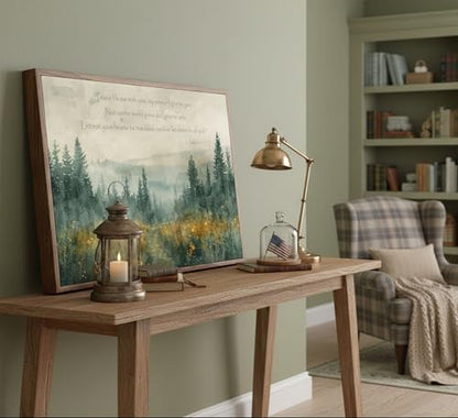 Framed Farm Christian Bible Canvas Wall art 24x36in - color: Bible-Framed, size: 36"L x 24"W
