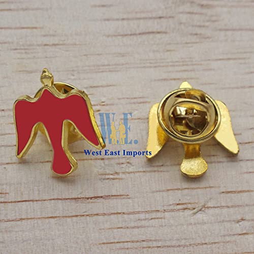 12 Pcs Holy Spirit Lapel Pin, Enamel Dove Confirmation Favors - color: Red