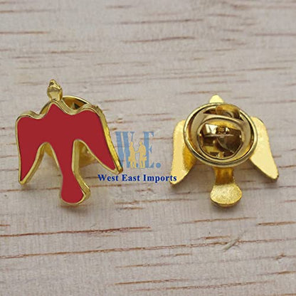12 Pcs Holy Spirit Lapel Pin, Enamel Dove Confirmation Favors - color: Red