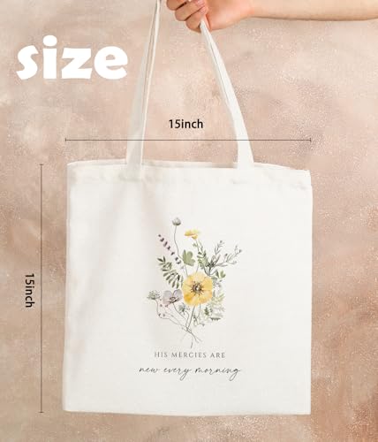 Inspirational Christian Bible Verse Foral Tote Bag for Women - color: Bible3