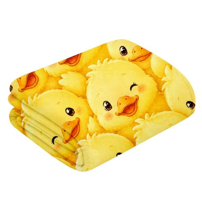 Cute Yellow Duck Throw Blanket Kawaii Duckling Stuff Gifts 50''X60'' - color: Duck, size: 50''x60''
