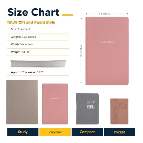 Personalized NKJV Small Print Bible for Women, Name Engraved, Standard Size - color: Pink, style: New King James Version
