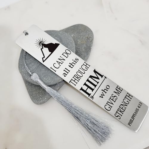 Christian Psalm Bookmarks, Bible Verse Gifts, Metal Bookmarks (Philippians 4:13 Bookmark Gifts) - color: Philippians 4:13 Bookmark Gifts