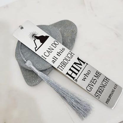 Christian Psalm Bookmarks, Bible Verse Gifts, Metal Bookmarks (Philippians 4:13 Bookmark Gifts) - color: Philippians 4:13 Bookmark Gifts