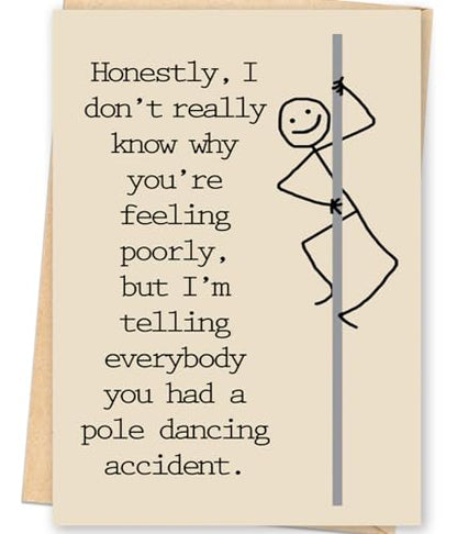 FANCYLUCKY Funny Get Well Soon Card for Women Men, Surgery Recovery Card - style: FY-378