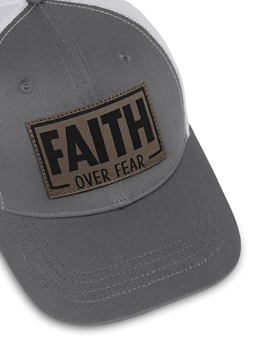 Christian Jesus Cross Hat - Faith Hats for Men Women - Religious Gifts for Thanksgiving Christmas - color: Faith Power/Carbon