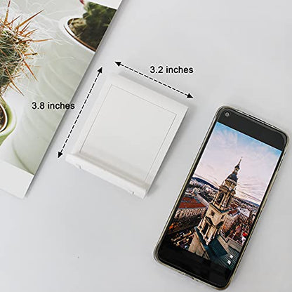 Mayten Foldable Cell Phone Stand for iPhone - Adjustable Phone Holder with Wide Compatibility, Portable Desktop Dock for iPhone 15/14/13/12/11/Pro/Max/SE, Galaxy, Pixel, Anti-Slip Design (White) - color: White