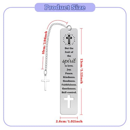 Christian Bookmark for Women Girls Boys Bible Verse Bookmark Inspirational Scripture Bookmarks Religious Bookmarks for Women Men Girls Baptism Graduation Gift Back to School Coming of Age Gifts - color: Bible Verse Metal Bookmark 03