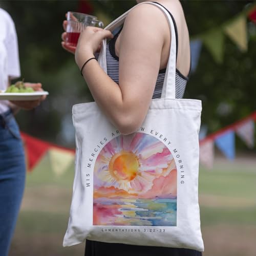 JINYO Christian Canvas Tote Bag, Bible Tote Bags for Women - color: Christian Tote Bag-b