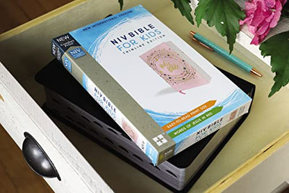 NIV, Bible for Kids, Flexcover, Pink/Gold, Red Letter, Comfort Print: Thinline Edition (Easy-to-Read, Easy-to-Carry)