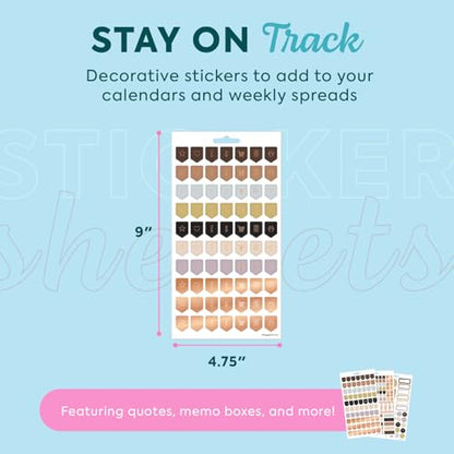 Happy Planner Classic Sticker Pack for Planners, 15 Sheets - color: Calm & Cozy