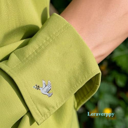 Enamel Pin,Peace Dove With Olive Branch Lapel Pin,Cute Bird Badge,Love And Peace Brooch,Decor DIY,Denim Jacket Canvas Bag Backpack Accessory,Gift For Make Up Over Fight,Partners,Wife,Teens