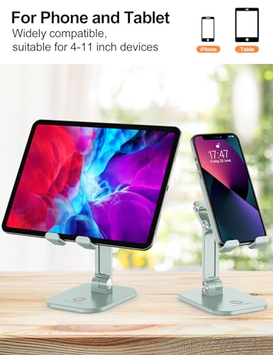 OCYCLONE Cell Phone Stand for Desk, Foldable Phone Holder, Light Green - color: Light Green