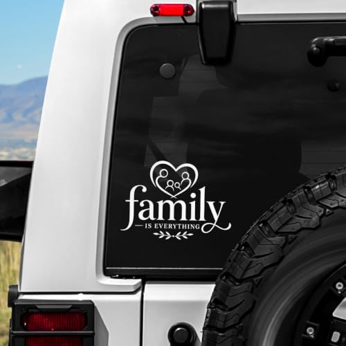 2PCS Family Quote UV DTF Sticker, Love Window Car Decal Faith Decor 10in - color: Family is Everything