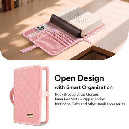 Adjustable Bible Cover with 75 Bible Tabs - Bible Cover Case for Women - color: Pink, size: M