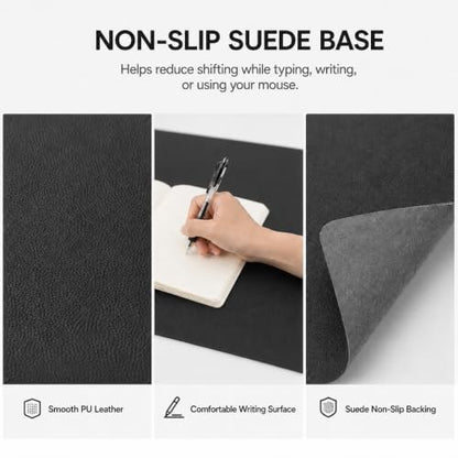 KTRIO Large Gaming Mouse Pad Desk Mat for Gamer, 31.5" x 11.8", Black PU - color: Black PU, size: 31.5l X 11.8w Inches