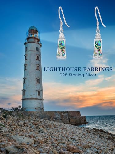 Dorunmo 925 Sterling Silver Mustard Seeds Dangle Earrings for Women Mountains Earrings Hypoallergenic Christmas Jewelry Gifts for Women - style: Lighthouse
