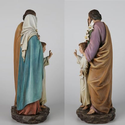 BC Catholic 12" H Holy Family Statue, Youth Jesus, St.Joseph, Virgin Mary - color: Full Color