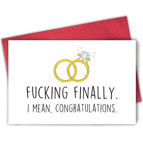 Humor Wedding Card for the Couple, Sarcastic Congrats Card for Bride & Groom, Funny Wedding Shower Card, Engagement Car, Marriage Congratulations Card - color: 3-32