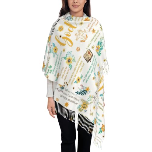 Christian Gifts Prayer Scarf Shawls For Women Inspirational Bible Verses Wrap Scarf For Teacher Mother'S Day - color: I Am a Child of God Y