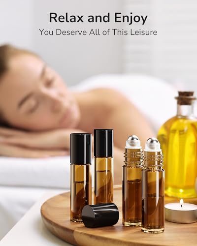 ULG Essential Oil Roller Bottles 10ml, 48-Pack - color: Amber, size: 48-Pack