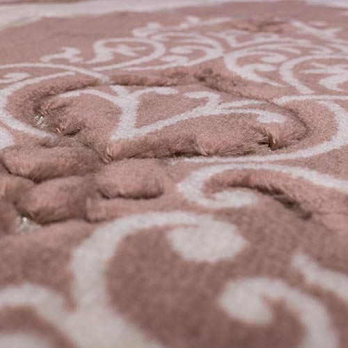 Modefa Orthopedic Prayer Rug | Padded Foam Cushion Janamaz Sajjada | One Inch Thick Soft Velvet Islamic Namaz Sajadah Carpet (Pink) - color: Pink