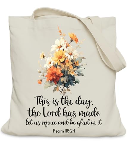 Aesthetic Christian Gifts Tote Bag for Church, Religious Tote Bag for Bible Study, Medium Size with Inner Pocket - color: Lord