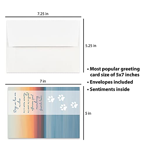 Simply Uncaged Christian Gifts Pet Loss Sympathy Card 5x7Inch Gift for Sympathy Gift for Dogs, Cats (Single Card) - size: Single Card