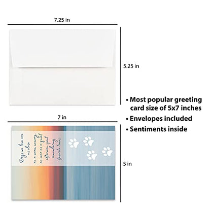 Simply Uncaged Christian Gifts Pet Loss Sympathy Card 5x7Inch Gift for Sympathy Gift for Dogs, Cats (Single Card) - size: Single Card
