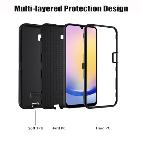 Designed Case for Samsung Galaxy A17 5G / A16 5G, Heavy Duty 3 in 1 Hybrid Hard PC & Soft Silicone [Military Grade] Shockproof Drop Protection Case, 90s Music Cassette - color: 90s Music Cassette, size: Galaxy A17 5G / A16 5G