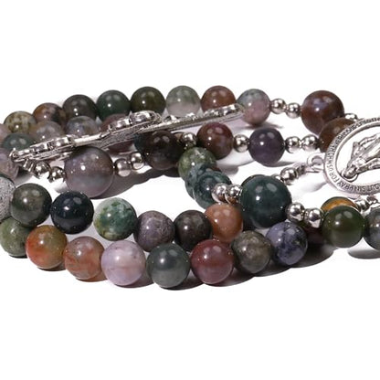 Handmade Catholic Rosary Beads - color: Green