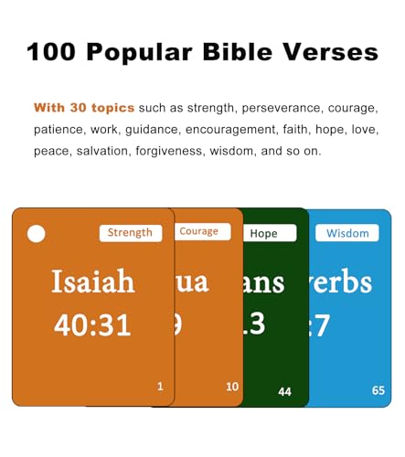 100 Memory Bible Verses Flash Cards (NIV, KJV)