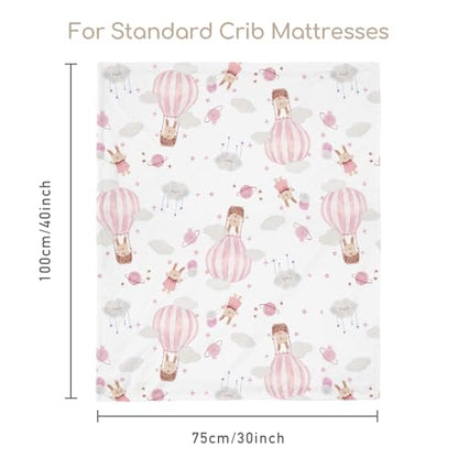 Fleece Baby Blankets for Girls & Boys, Infant Toddler Blanket - color: Pink Balloon Rabbit