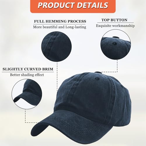 Christian Baseball Cap for Men & Women - Embroidered Jesus Cross Hat, Adjustable Christian Gifts - color: Christian-14 Navy Blue