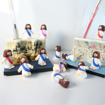 AKFAHOIF Mini Jesus Figures, Set of 60pcs Action Figures Little Jesus Figures, Tiny Jesus Figures to Hide and Seek Religious Gifts for Easter Egg Stuffers - color: Mix