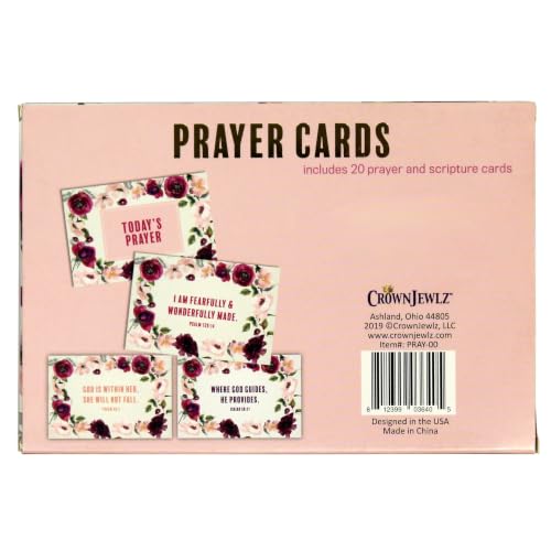 CrownJewlz Christian Bible Verse Prayer Cards, Lemon & Floral - style: Lemon & Floral