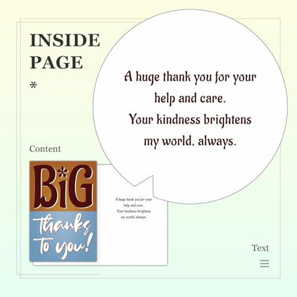 Big Thank You Cards with Envelopes, Funny Thank You Cards for Coworkers - color: DXI#046