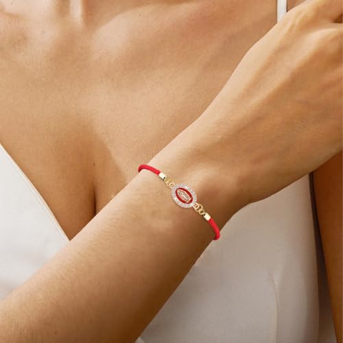 Catholic Bracelets St. Benedict Bracelet Red Rope Double Hole Pendant Couple Woven Bracelets Adjustable Black Bracelet - color: Red 2