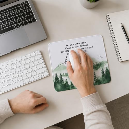 QIYUHOY Christian Bible Verses Mouse Pad, 9.5x7.9 Inch - color: hope and future