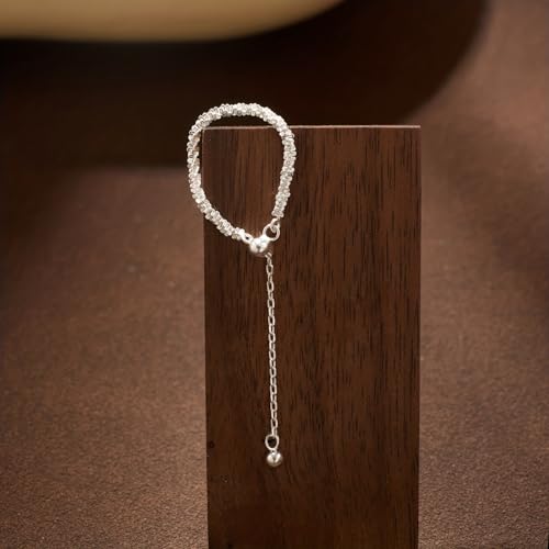 925 Sterling Silver Adjustable Link Chain Rings for Women Daughter - color: Gold