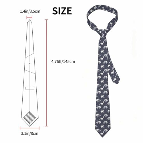 Neckties for Men Silver Star American Flag Men's Ties for Church Worship Wedding Formal - color: Dinosaurs